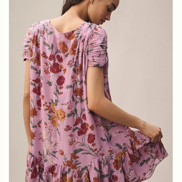 Floral Pink Ruffle Dress - Picture 2 of 5